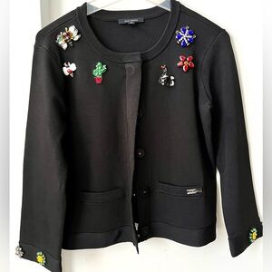 Pink Tartan women’s embellished cardigan size Medium